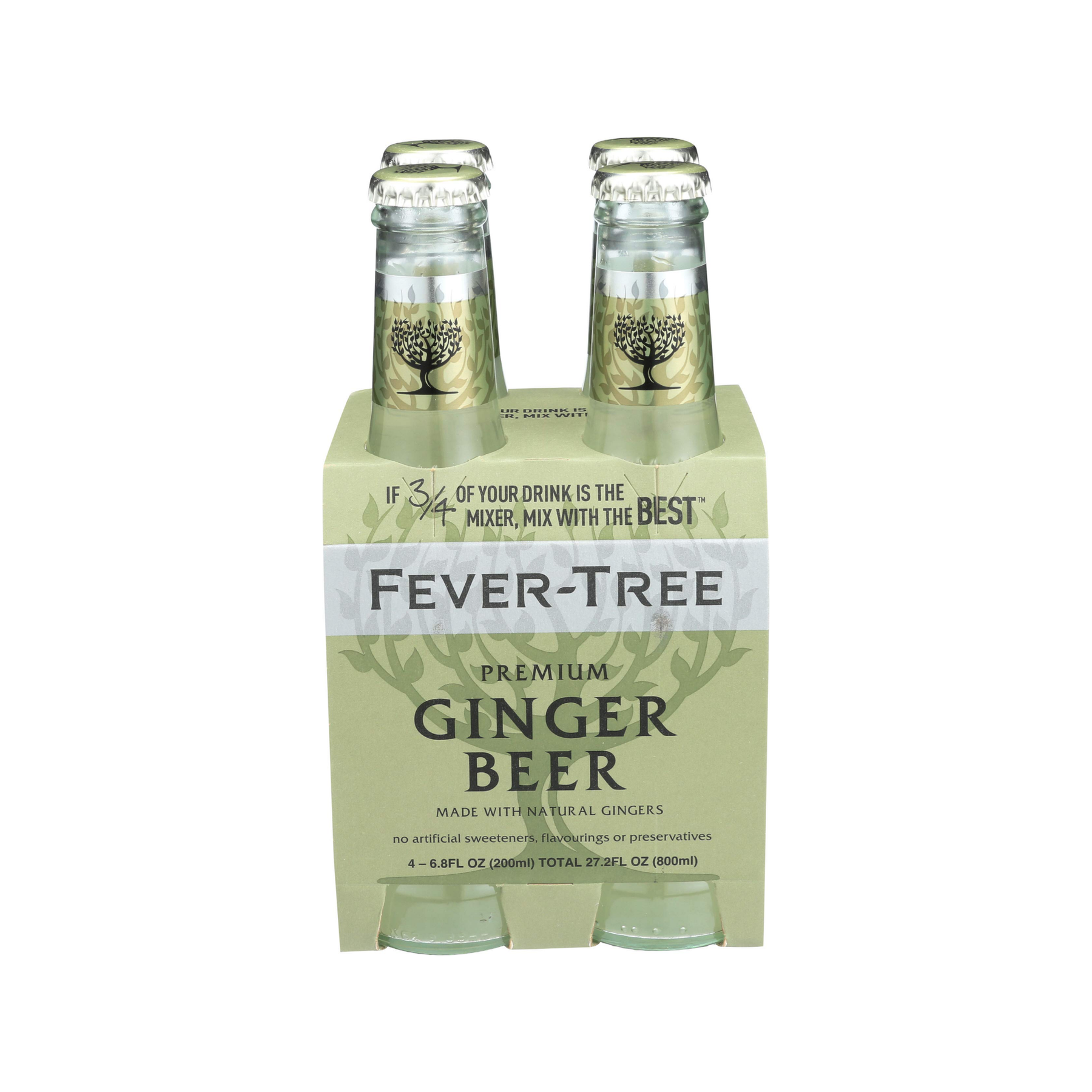 Fever-Tree Premium Ginger Beer Bottles - 4pk/6.8 Fl Oz