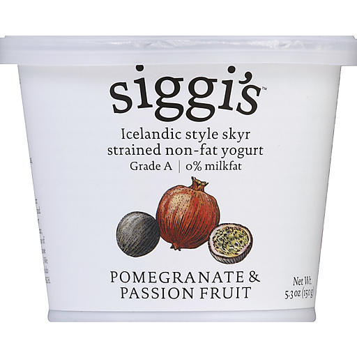 Siggi's Pomegranate & Passion Fruit Icelandic Style Skyr Strained Non-fat Yogurt