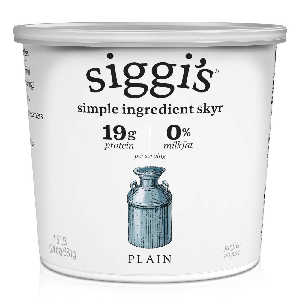 Siggi's Yogurt, Plain, Fat Free 24 Oz