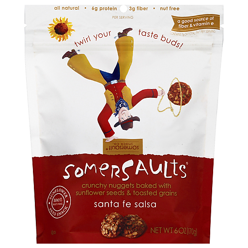 Somersaults Sunflower Seed Snack, Santa Fe Salsa 6 Oz