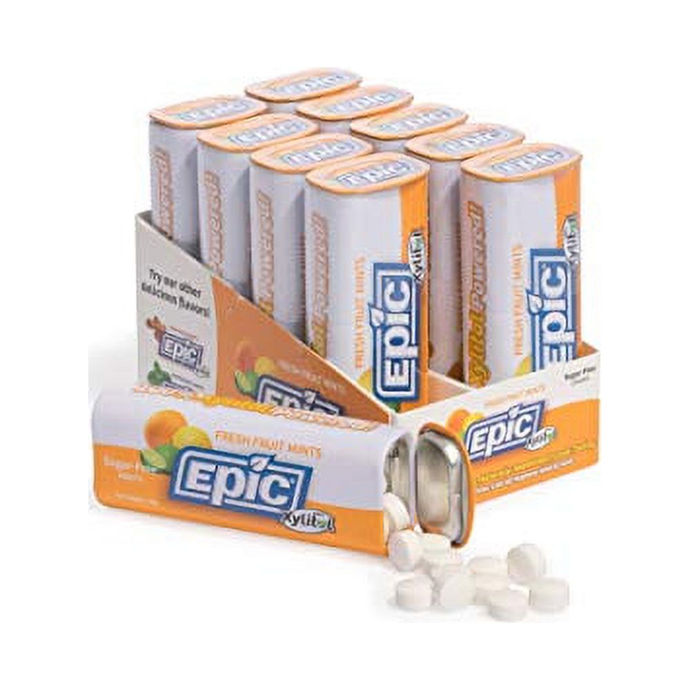 Epic Dental Fresh Fruit Xylitol Mints Tin, 60 Pc