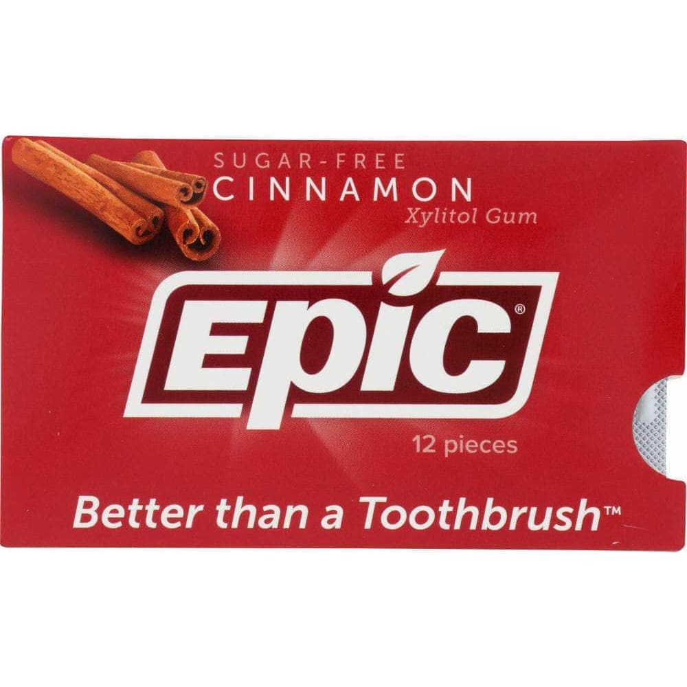 Epic Dental Xylitol Gum - Cinnamon - Case Of 12