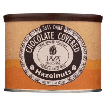 Taza Chocolate Chocolate Covered Hazelnuts, 8 Ounce
