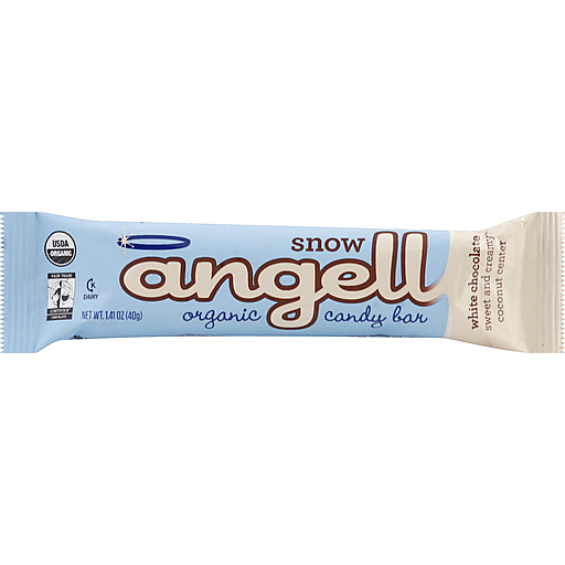 Angell Candy Bar, Organic, White Chocolate, Snow 1.41 Oz