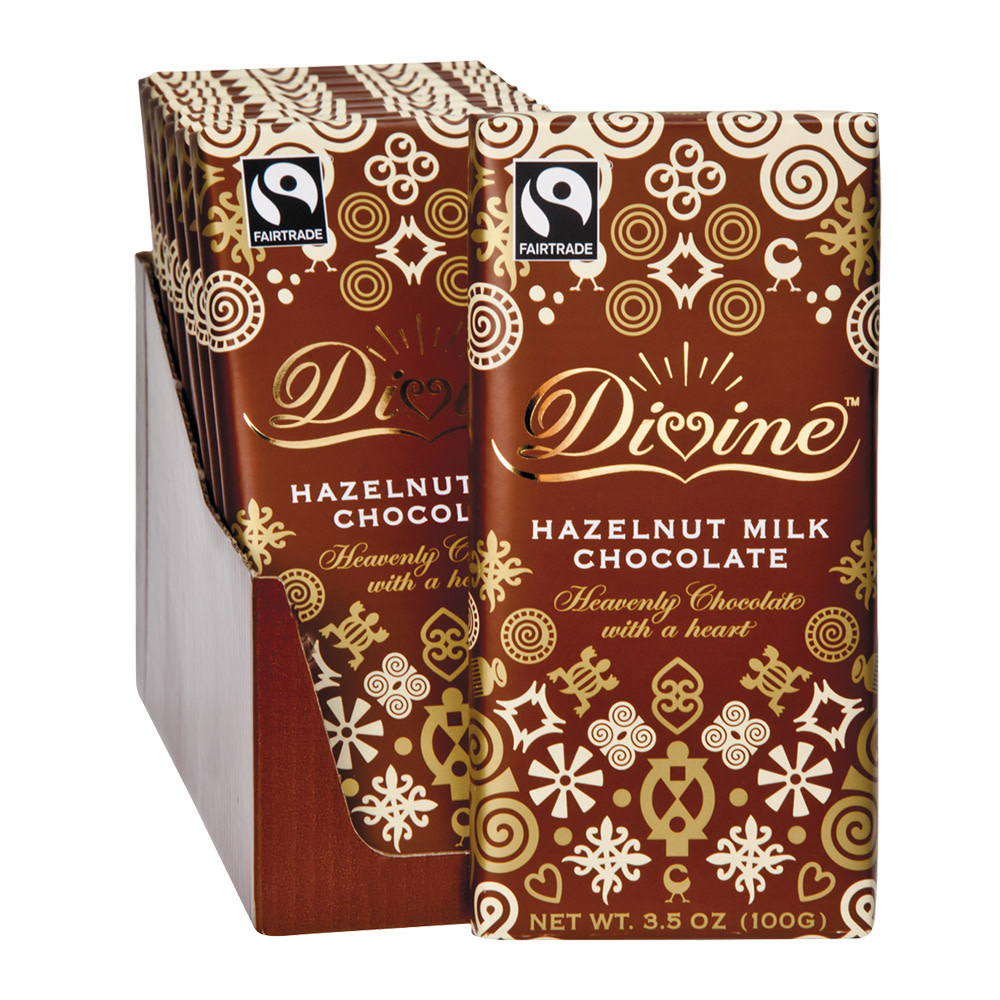 Divine Milk Chocolate, Hazelnut 3.5 Oz