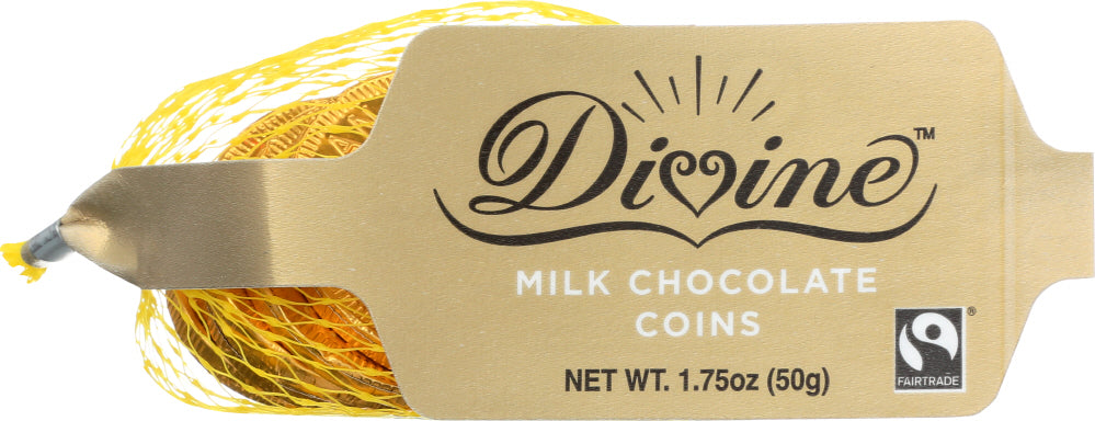 Divine Chocolate Devine Milk Choc Coins Gold