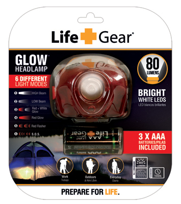 Life Gear LED Glow Head Lamp, 6 Mode