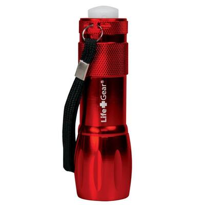 Life+Gear Mini Max LED Flashlight With Red Tail Emergency Flasher