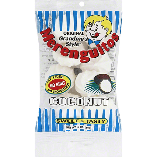 Original Grandmas Style Merenguitos, Coconut Flavor