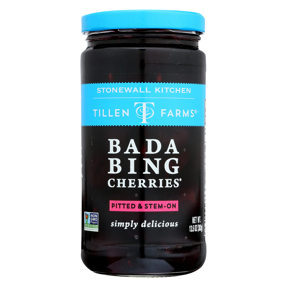 Tillen Farms Bada Bing Cherries 13.5oz Jar, Pitted & Stem On