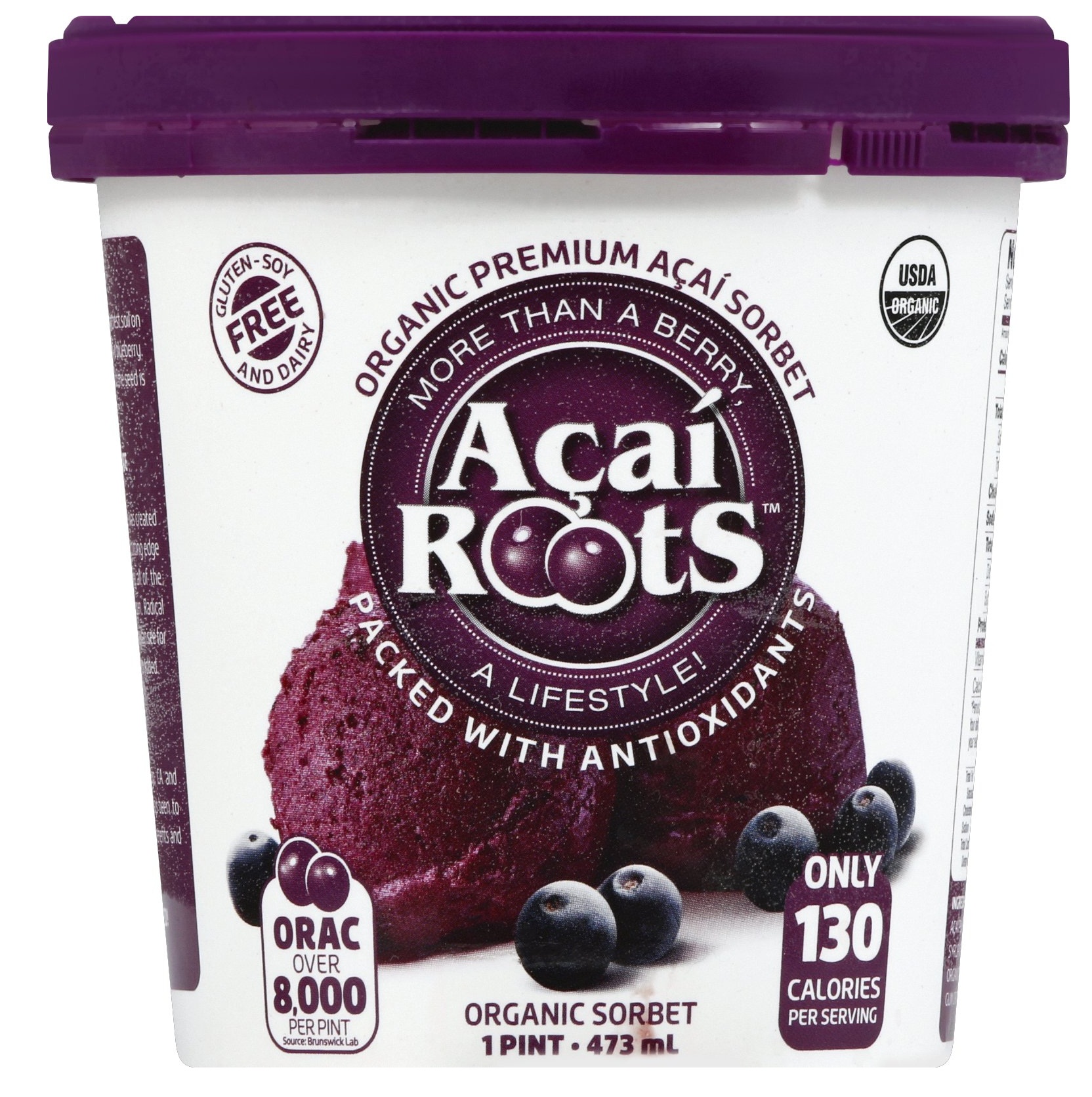 Acai Roots Sorbet, Organic, Premium