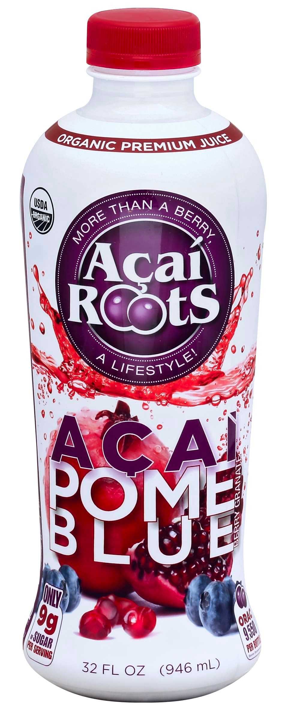 Acai Roots Juice, Organic, + Pomegranate Blueberry