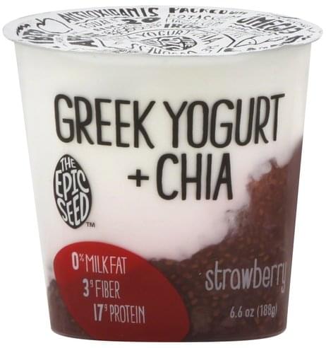 The Epic Seed Greek Yogurt Strawberry & Chia 6.6oz