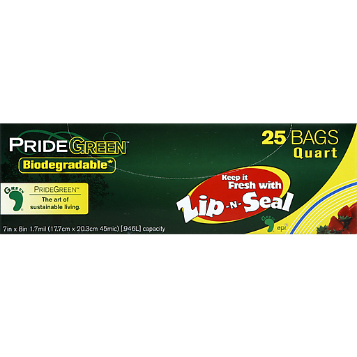 Pride Green Food Storage Bags