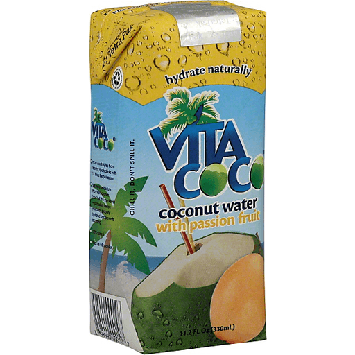 Vita Coco Coconut Water, With Passion Fruit 11.2 Oz