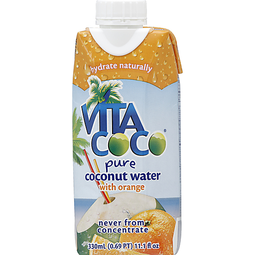 Vita Coco Coconut Water, Pure, With Orange