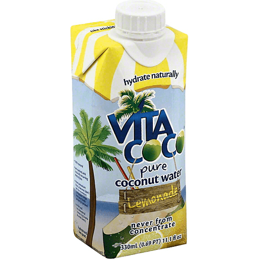 Vita Coco Coconut Water, Pure, Lemonade 11.1 Oz