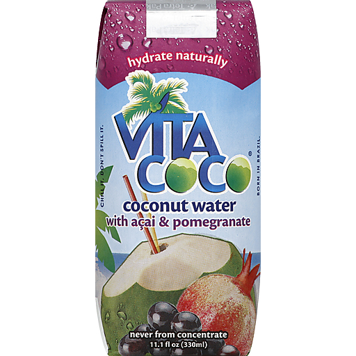 Vita Coco Coconut Water, With Acai & Pomegranate 11.1 Oz