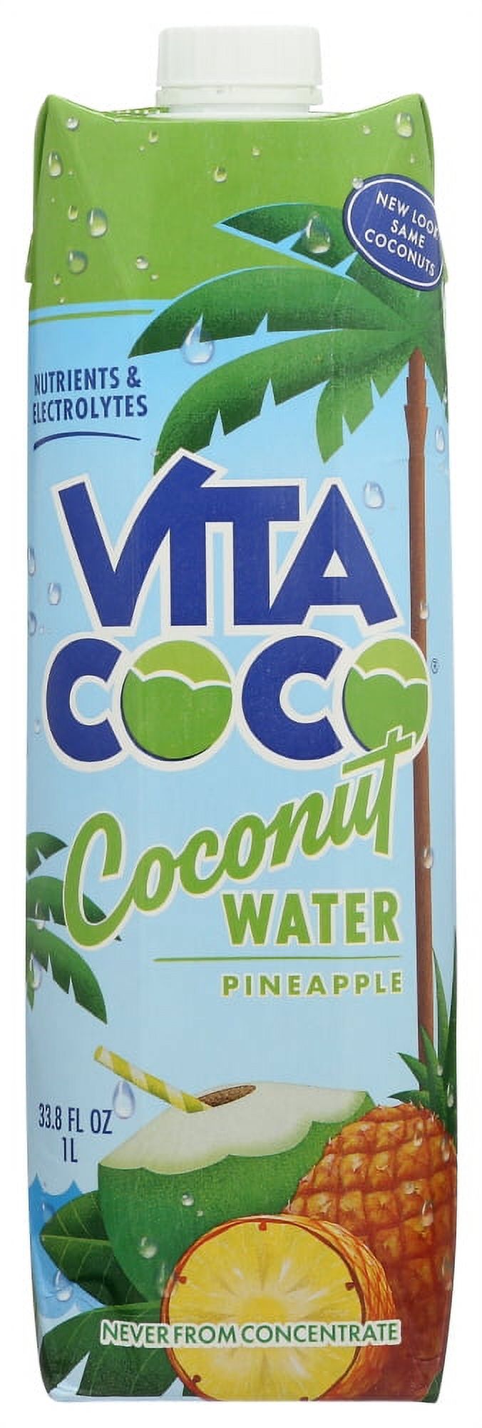 Vita Coco Pineapple Coconut Water - 1 L (33.8 Fl oz)Carton