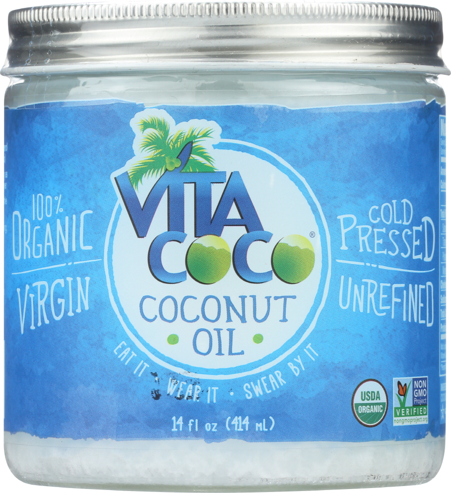 Vita Coco Organic Extra Virgin Coconut Oil, Unflavored, 14 Oz Glass