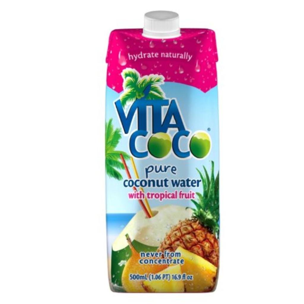 Vita Coco Coconut Water, With Tropical Fruit 17 Oz