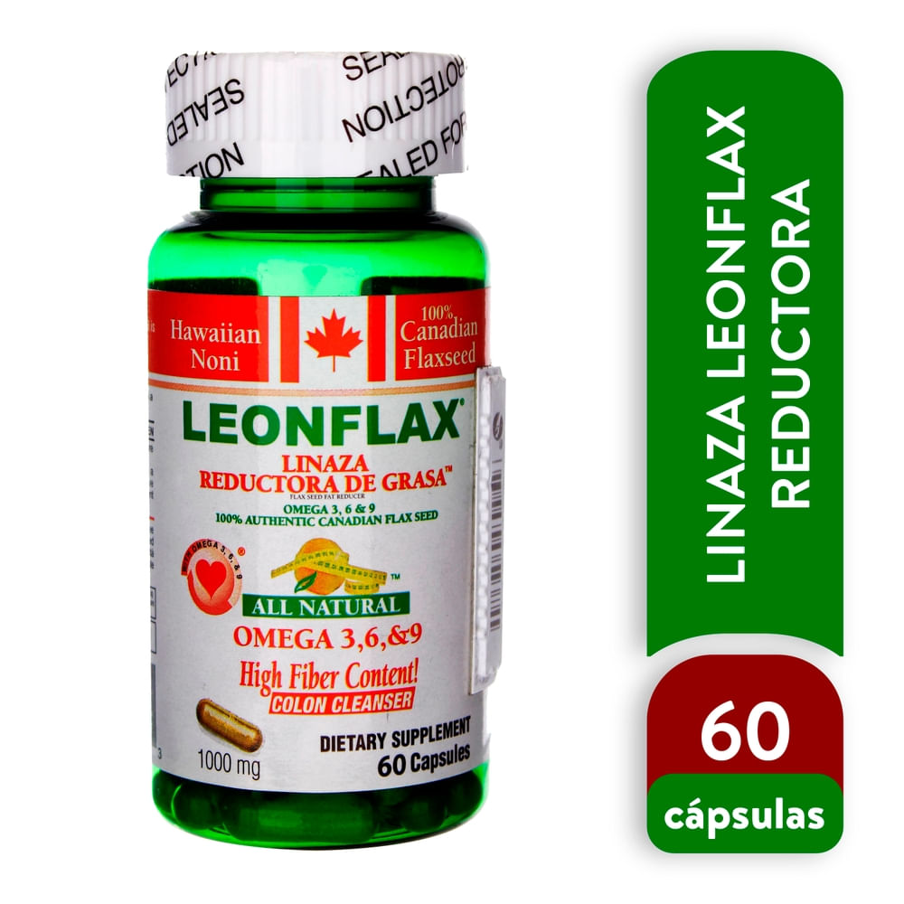 Leonflax Nopalina Flax Seed + Fiber Capsules, 120ct