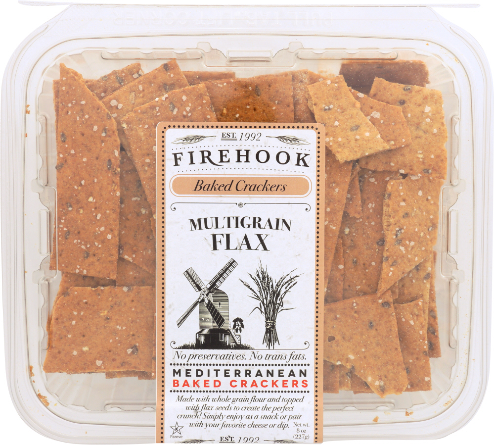 Firehook Multigrain Flax Organic Mediterranean Baked Crackers