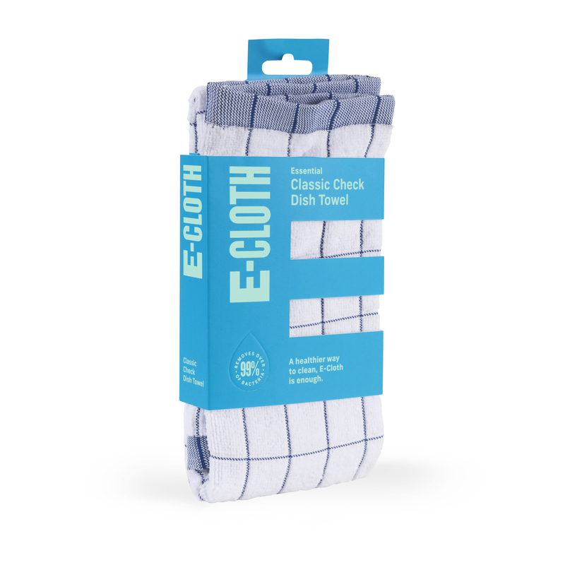 E-Cloth Classic Check Kitchen Towel, Blue