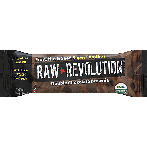 Raw Revolution Super Food Bar, Fruit, Nut & Seed, Double Chocolate Brownie