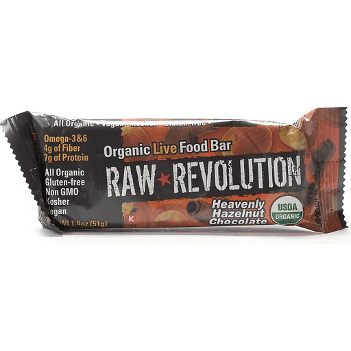 Raw Revolution Organic Live Food Bar Heavenly Hazelnut Chocolate