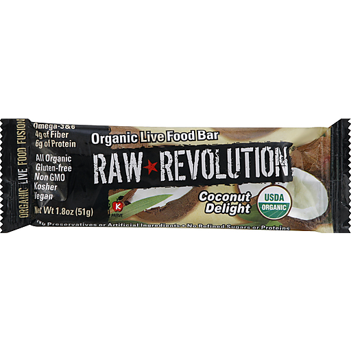 Raw Revolution Live Food Bar, Organic, Coconut Delight