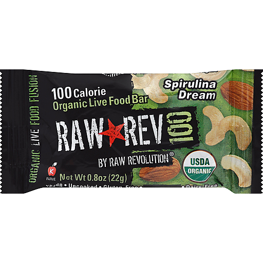 Raw Revolution 100 Live Food Bar, Organic, Spirulina Dream
