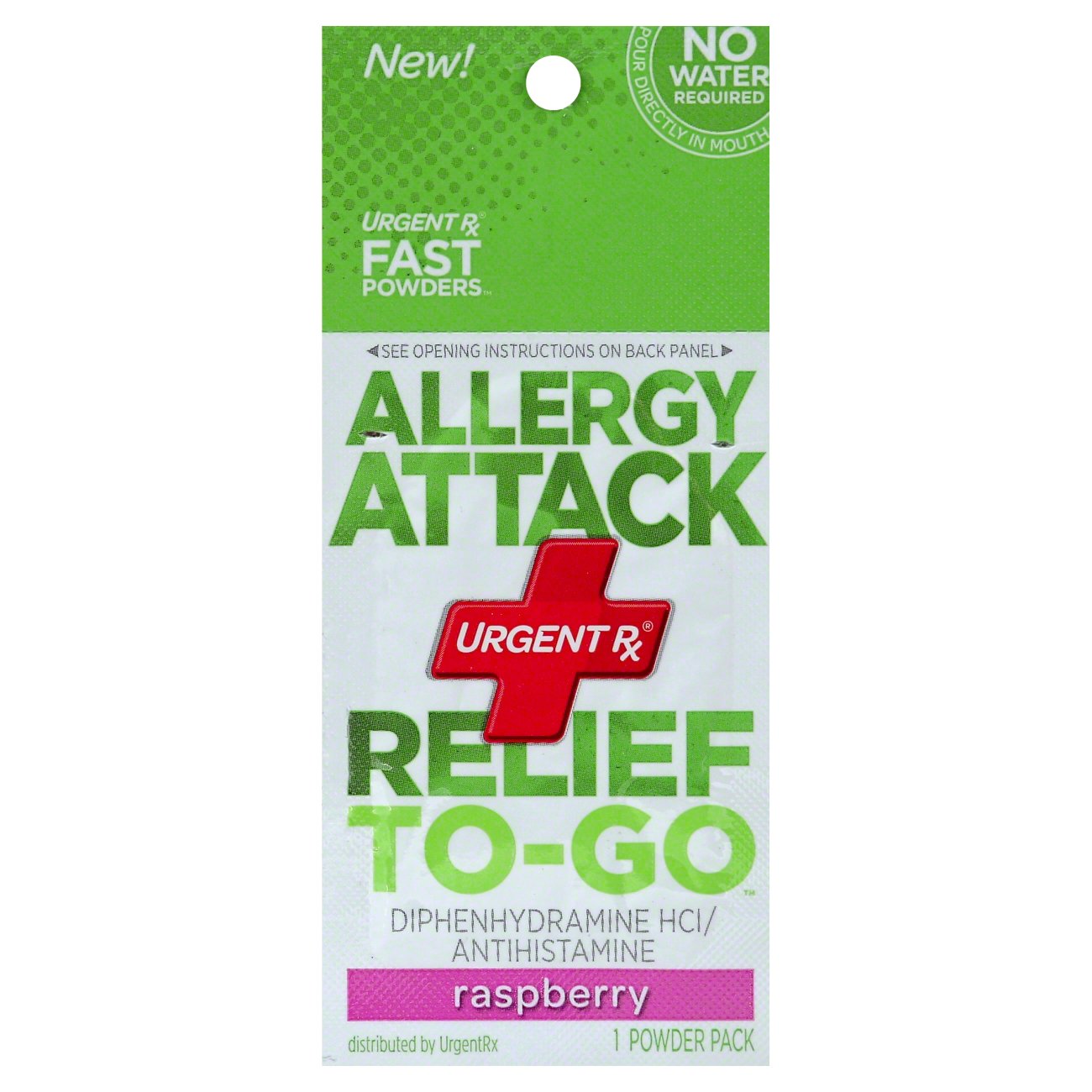 Urgent RX Travel Size Allergy Attack Relief To-Go Raspberry