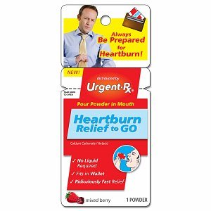 UrgentRx Heartburn Relief Powder Packets Mixed Berry 12x