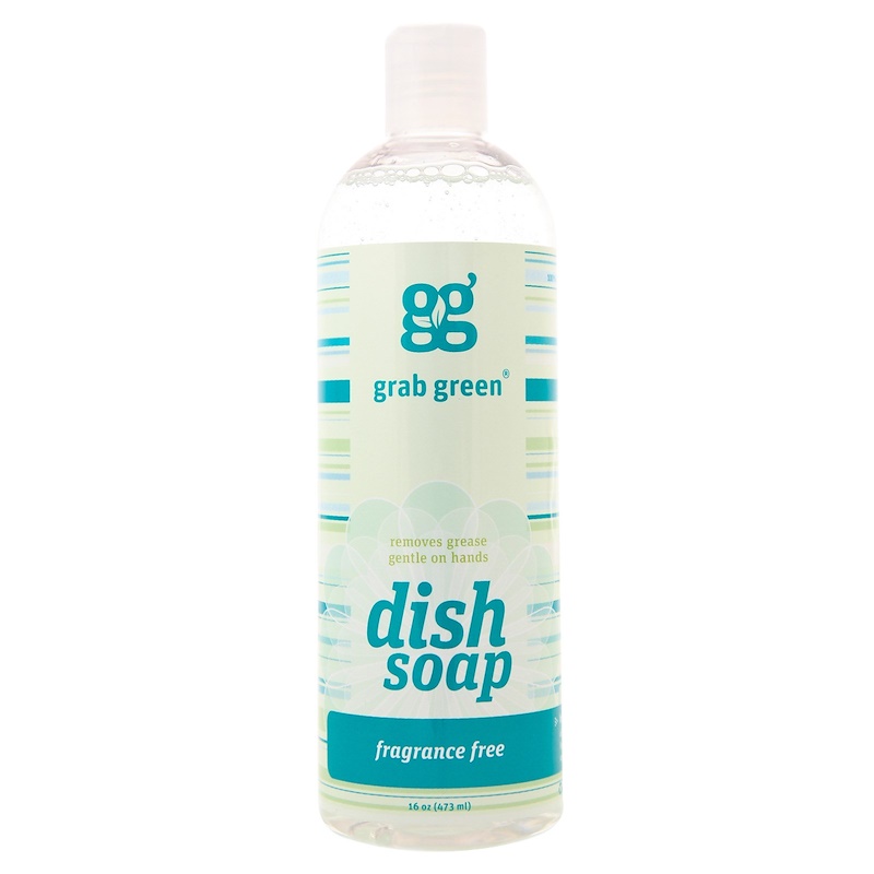 Grab Green Natural Liquid Dish Soap Fragrance Free, 16 Oz