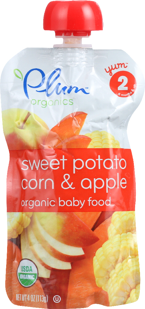Plum Organics Sweet Potato, Apple & Corn Organic Baby Food Stage 2