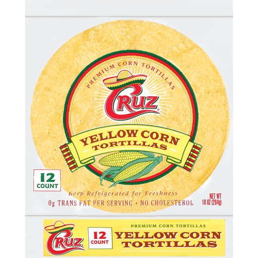 Cruz Yellow Corn Tortillas 12 Ct Bag