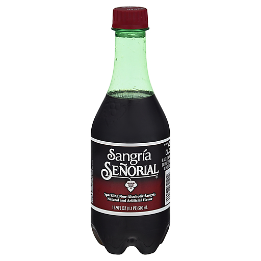 Senorial Sangria Sangria, Non Alcoholic, Sparkling 16.9 Oz