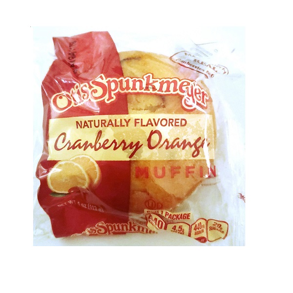 Otis Spunkmeyer Individually Wrapped Orange Cranberry Muffin, 4 Ounce -- 24 Per