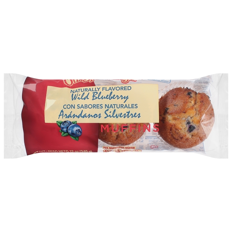 Otis Spunkmeyer Muffins Blueberry, Wild Blueberry - 12 Ounce