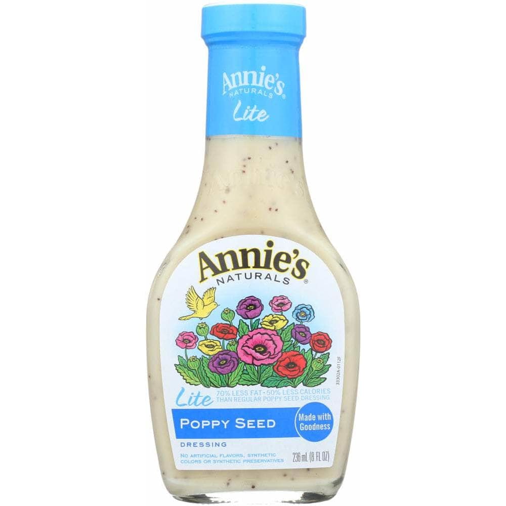 Annie's Naturals Lite Dressing Poppy Seed - Case Of 6 - 8 Fl Oz
