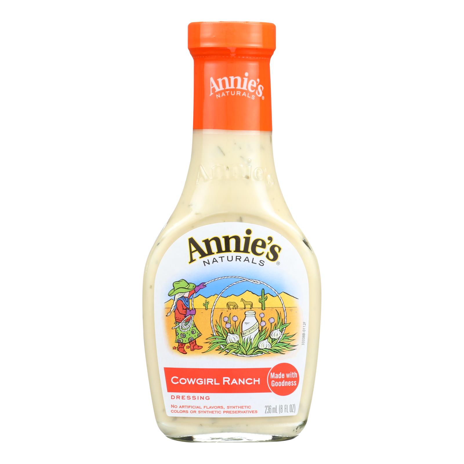 Annie's Naturals Cowgirl Ranch Dressing 8 Fl Oz Bottle