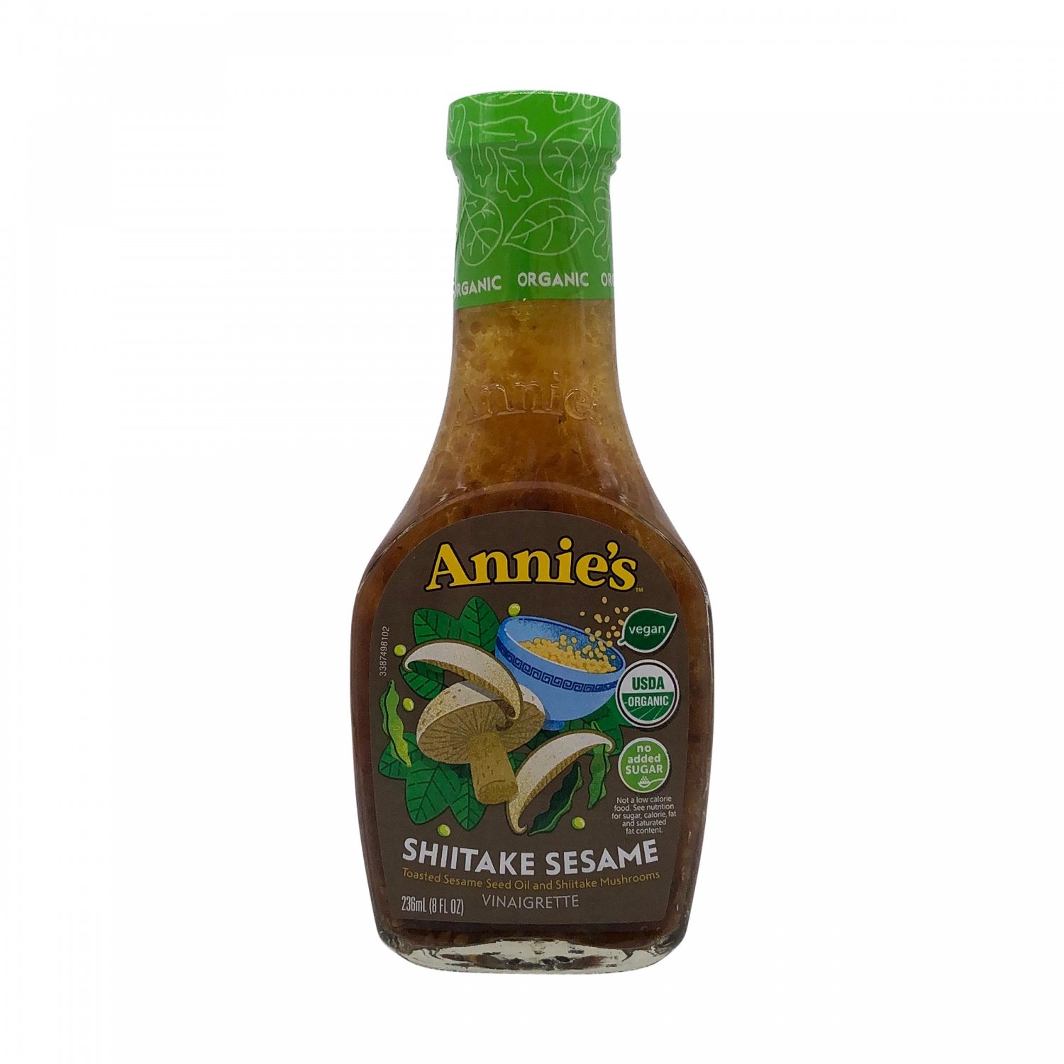 Annie's S Organic Shiitake Sesame Vinaigrette Salad Dressing Vegan Non-GMO 8 Fl Oz