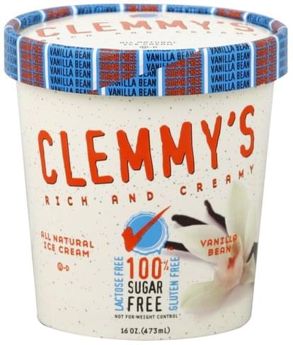 Clemmys Ice Cream, Vanilla Bean 16 Oz