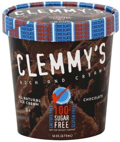 Clemmy's Ice Cream, Chocolate 16 Oz