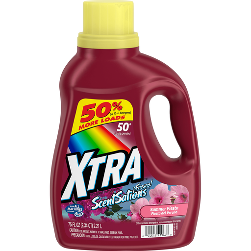 Xtra ScentSations Summer Fiesta 2X Concentrated Laundry Detergent 75 Oz Jug