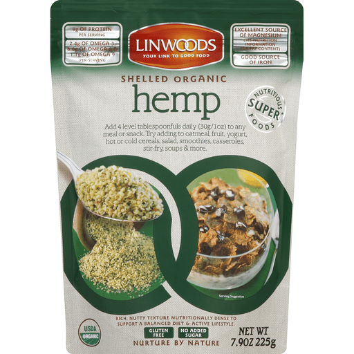 Linwoods Hemp, Shelled Organic