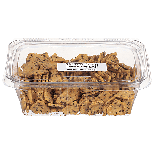 JLM Manufacturing Corn Chips, Salted, With Flax 7 Oz