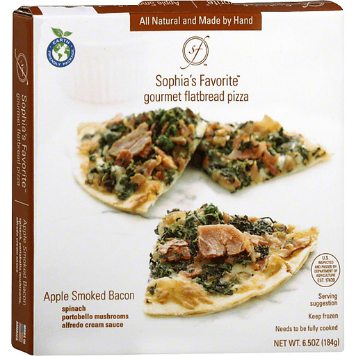 Sophias Favorite Pizza, Gourmet Flatbread, Apple Smoked Bacon