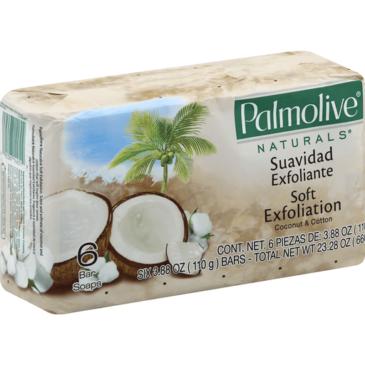 Palmolive Naturals Bar Soaps, Soft Exfoliation, Coconut & Cotton